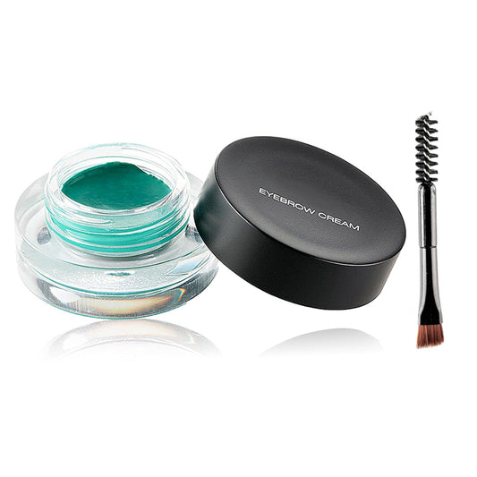 Eyebrow Pomade Cream,Brow Pomade Gel Naturally Long Lasting Waterproof,Delicate and Smooth Eye Brow Makeup Cosmetics with Eyebrow Brush - Green