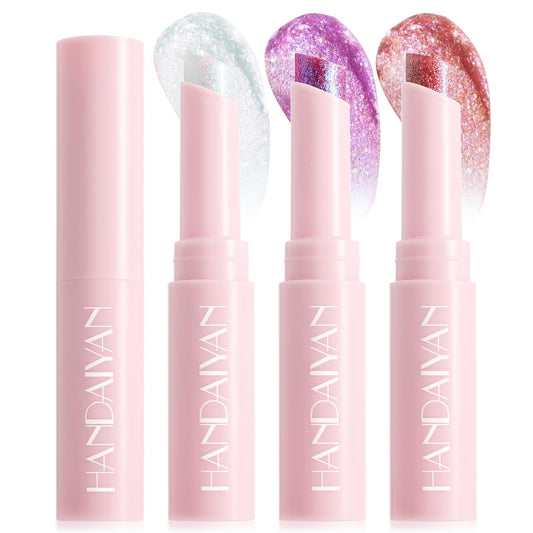 3PCS Crystal Hydrating Jelly Stick Eyeshadow Stick, Glitter Makeup Jelly Shimmer Eye Shadow Crayon, Lightweight Eye Brightener Eye Makeup (01+02+05)