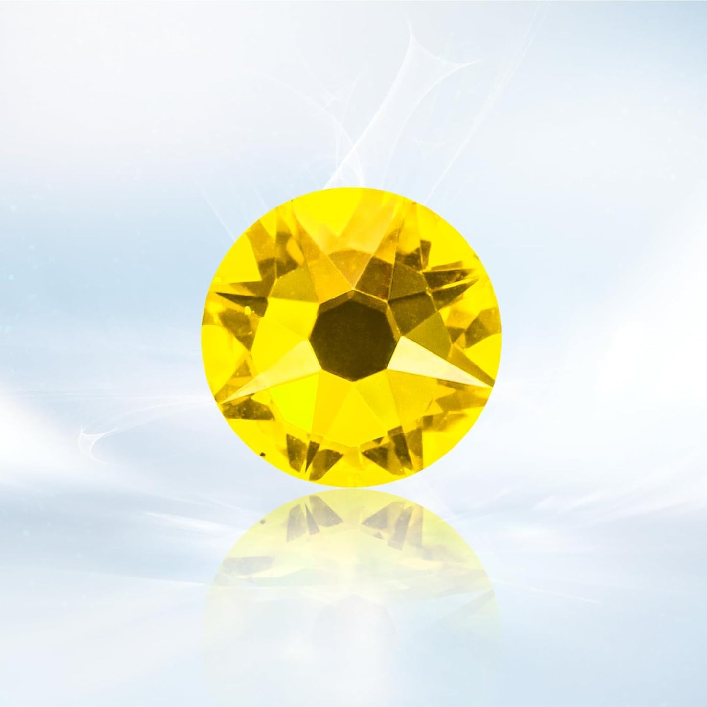 Novani Citrine/Lemon Yellow Rhinestones 1440pcs Flat Back Round Rhinestone Style 2088 Sparkly Crystal Gemstones for Nail Art and Crafting SS20,4.6-4.8mm