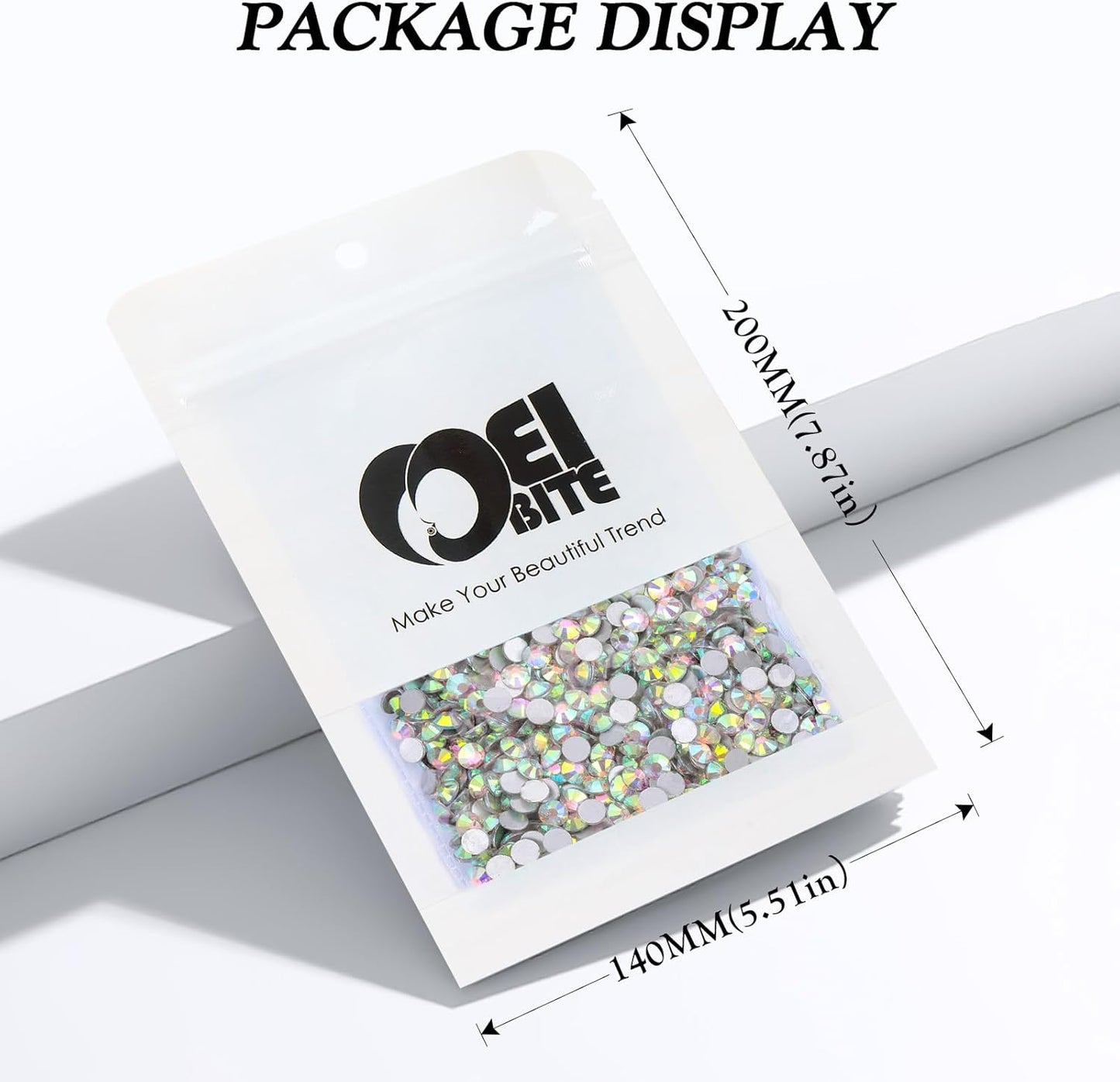 Crystal AB Flatback Rhinestones, Glass Rhinestones for Nail Art and Craft, Glue Fix, Loose Crystal Gemstones(Crystal AB, SS30, 576pcs, 6.4-6.6mm)