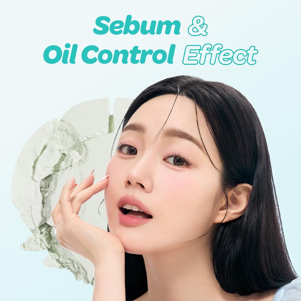 I'M MEME Compact - Oil Cut Pact | Sebum Absorbing, Korean Pressed Setting Powder for Blurring Effect, Makeup Powder Foundation, Translucent Compact, Finishing Powder, Oil Control Face Powder, 0.35 Oz