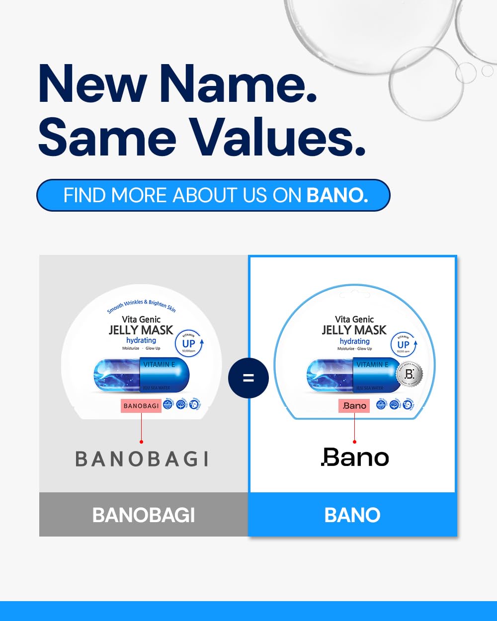 Bano Vita Genic Jelly Face Hydrating Mask 10EA – Firming Sheet Mask for Sensitive Skin, Korean Glass Skin Care with Mineral Water, Vitamin C & Niacinamide, Fragrance-Free, Pack of 2