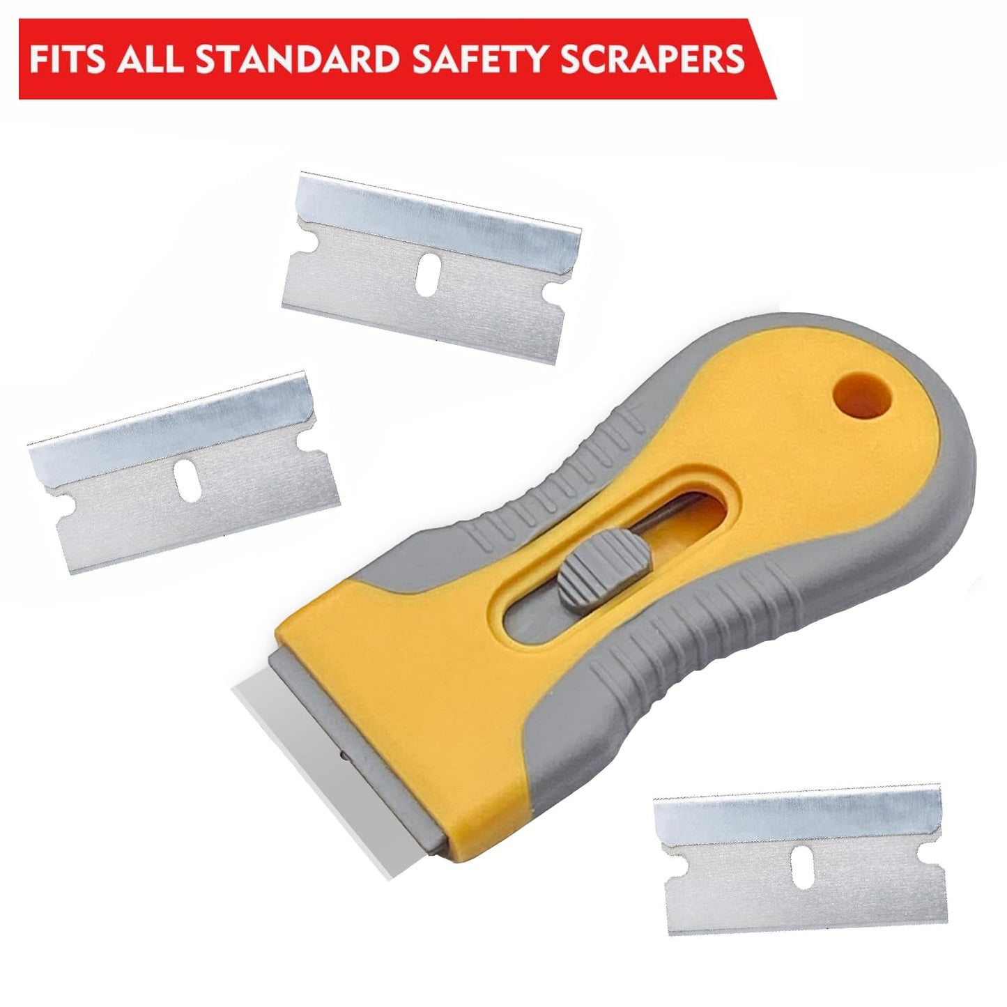 Great Andrew Single Edge Razor Blades, 300 Pack Straight Edge Razor Blade Safety Refills Blades Scraper for Box Cutting, Crafts, DIY, Heavy Duty & Industrial Use