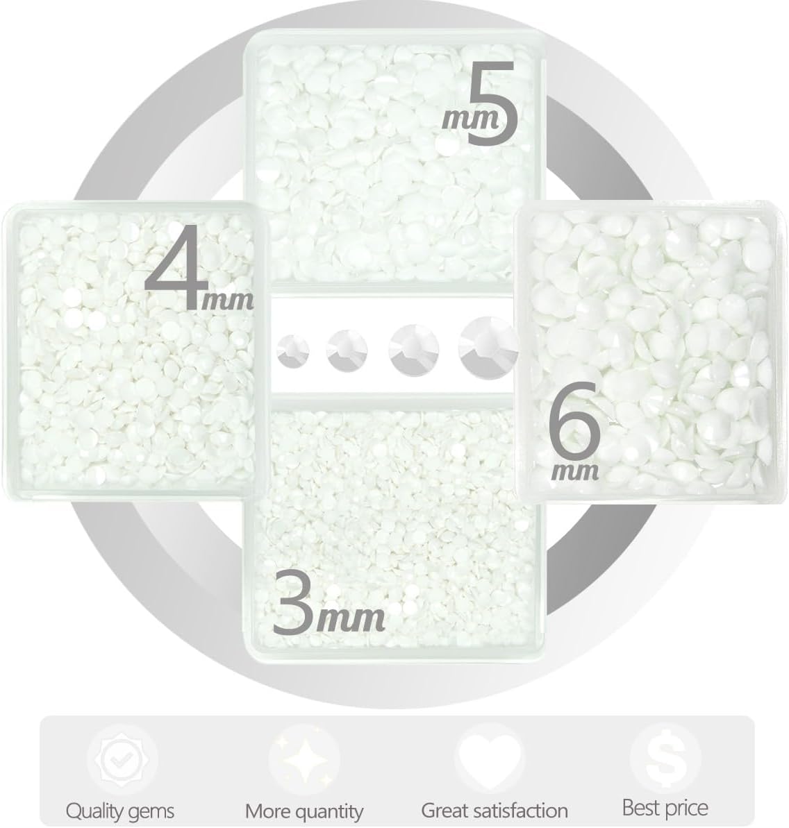 Pure White Resin Rhinestones w B7000 Jewelry Glue for Bedazzling Crafting 3mm 4mm 5mm 6mm Flatback Jelly Stones Bulk SS10 SS16 SS20 SS30 Diamonds Gems for Nails Face Makeup Tumblers DIY Crafts