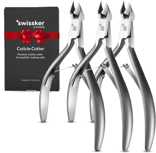 Swissklip Cuticle Trimmer I Best Cuticle Remover I Cuticle Nippers, Cutter, Scissors I Nail Nipper used along with Cuticle Pusher Tool, Cuticle Clippers, Nail Cuticle Trimmer (Pack of 3)
