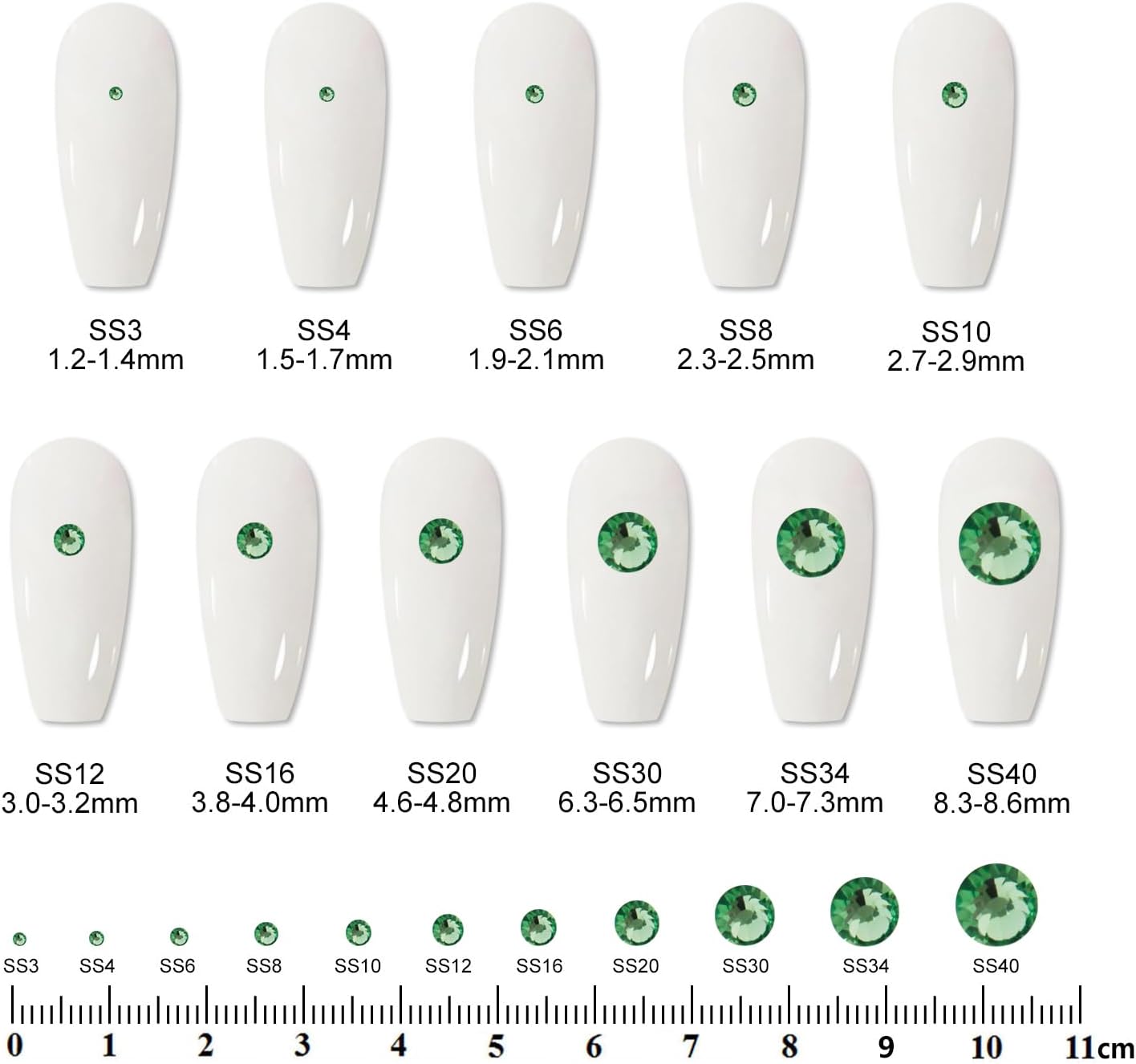 400 PCS SS30 Flatback Rhinestones,12-Facet Diamond-Cut Glass Gems for Nail Art,Clothing,DIY Crafts,Glue-On Decoration Stones with Silver Backing,Peridot