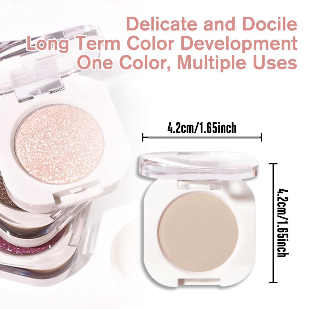 Light Nude Single Matte Eyeshadows Makeup, Neutral Powde Eye Shadow for Women, Skin Singles Matte Eyeshadow Palette Pigmented Waterproof, sombras para ojos, Blendable, Girls Eyeshadow Gift 06