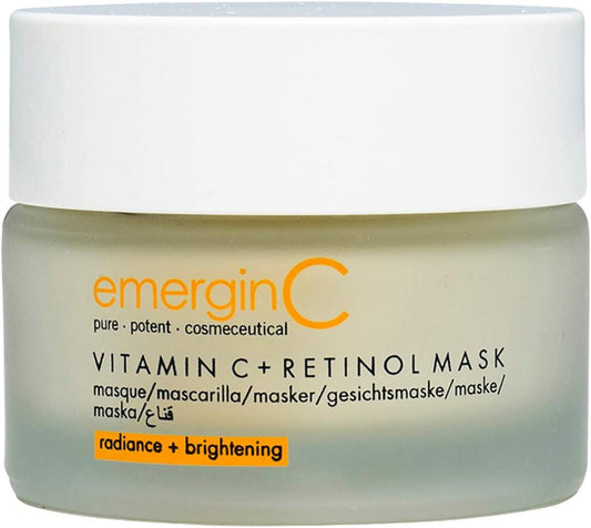 emerginC Vitamin C + Retinol Mask - Exfoliating Green Tea Face Mask with Kaolin Clay - Removes Dead Skin + Helps Improve The Appearance of Uneven Tone for Glowing Skin (1.7 oz, 50 ml)
