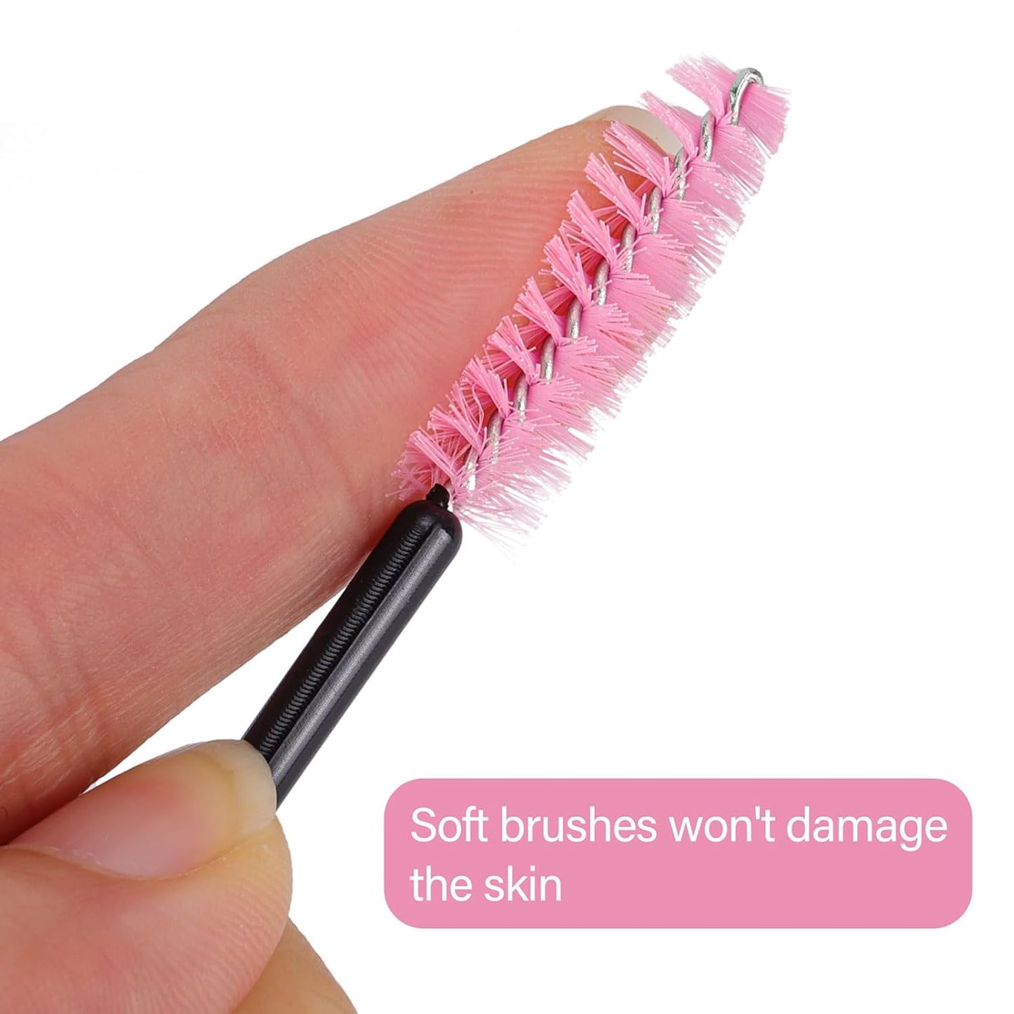 1000 Disposable Mascara Wands Eyelash Brushes Spoolies for Eyebrow Eye Lash Extension Multicolor
