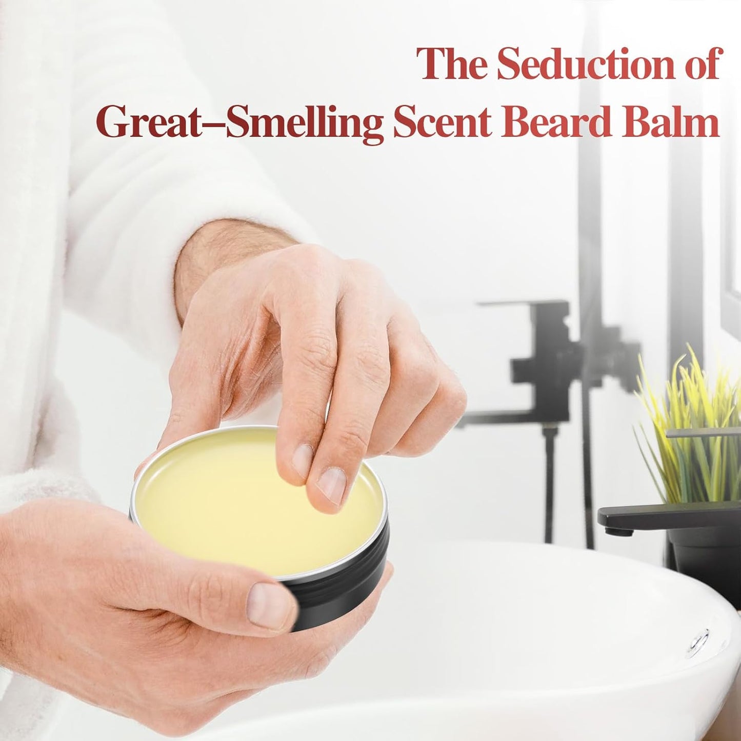 5% Concentration Biotin Beard Balm for Men & Conditioning Beard Wax - Made with Castor Oil Natural and Organic Ingredients - Hydrates & Thickens Facial Hair Growth- 2 Ounce Tin (Mystic Hour)