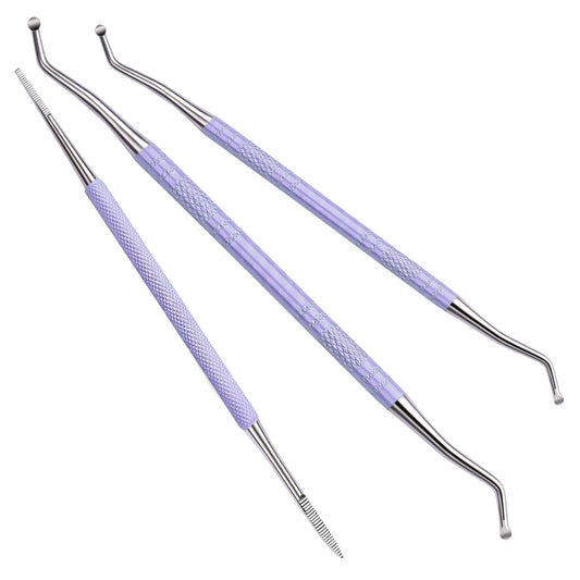 Teenitor Upgraded Ingrown Toenail File and Lifters, Pedicure Tools for Feet, Professional Ingrown Toenail Tool Ingrown Toenail Removal Kit, Purple