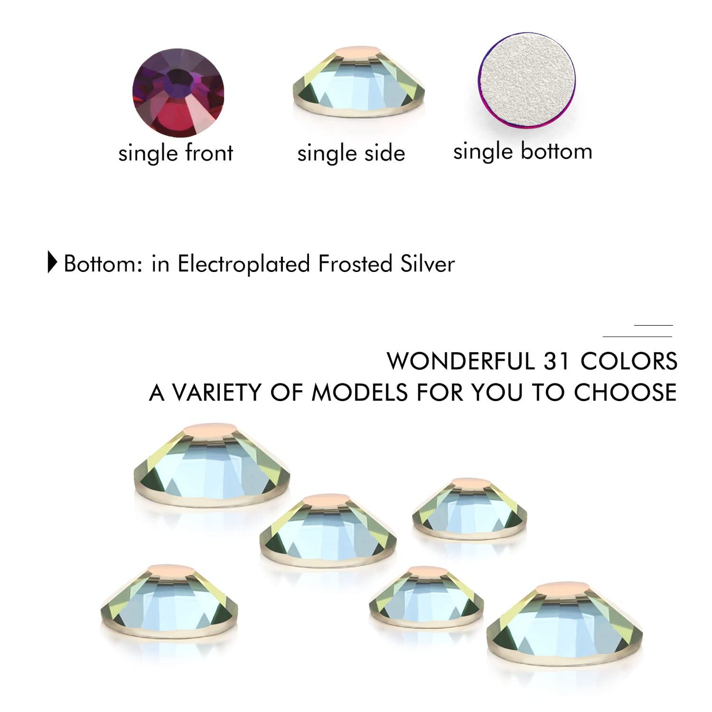 1440Pcs Blue Blaze Crystal Rhinestones,Glass Flatback Rhinestones Gemstones for Nail Face Makeup Art Crafts Clothes Decoration-(SS16,4.0mm,Blue Blaze)