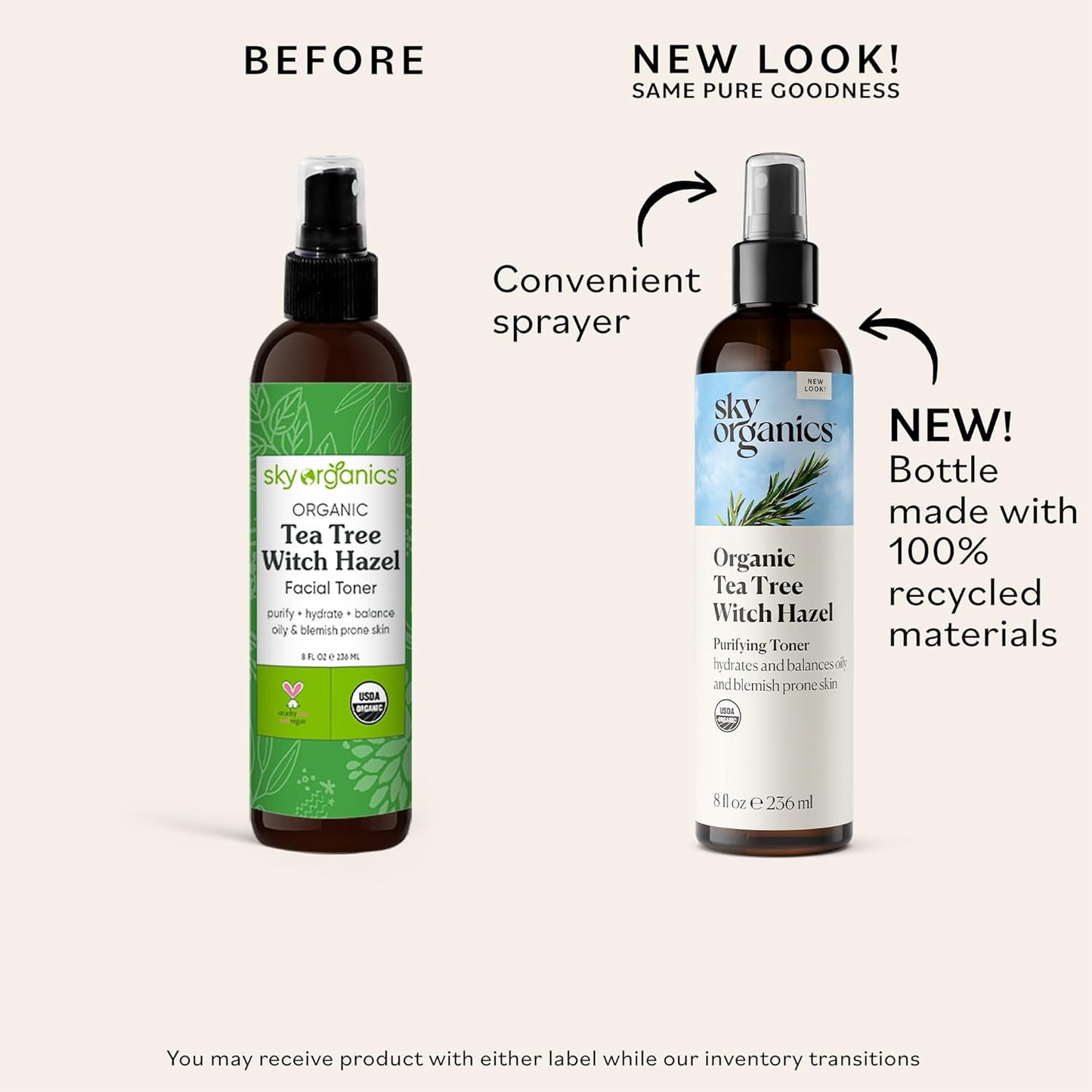 Sky Organics Organic Tea Tree & Witch Hazel for Face, Purifying Facial Toner to Hydrate, Soothe, Cleanse and Balance Blemish-Prone Skin, Helps Minimize The Appearance of Pores, 8 fl oz webook