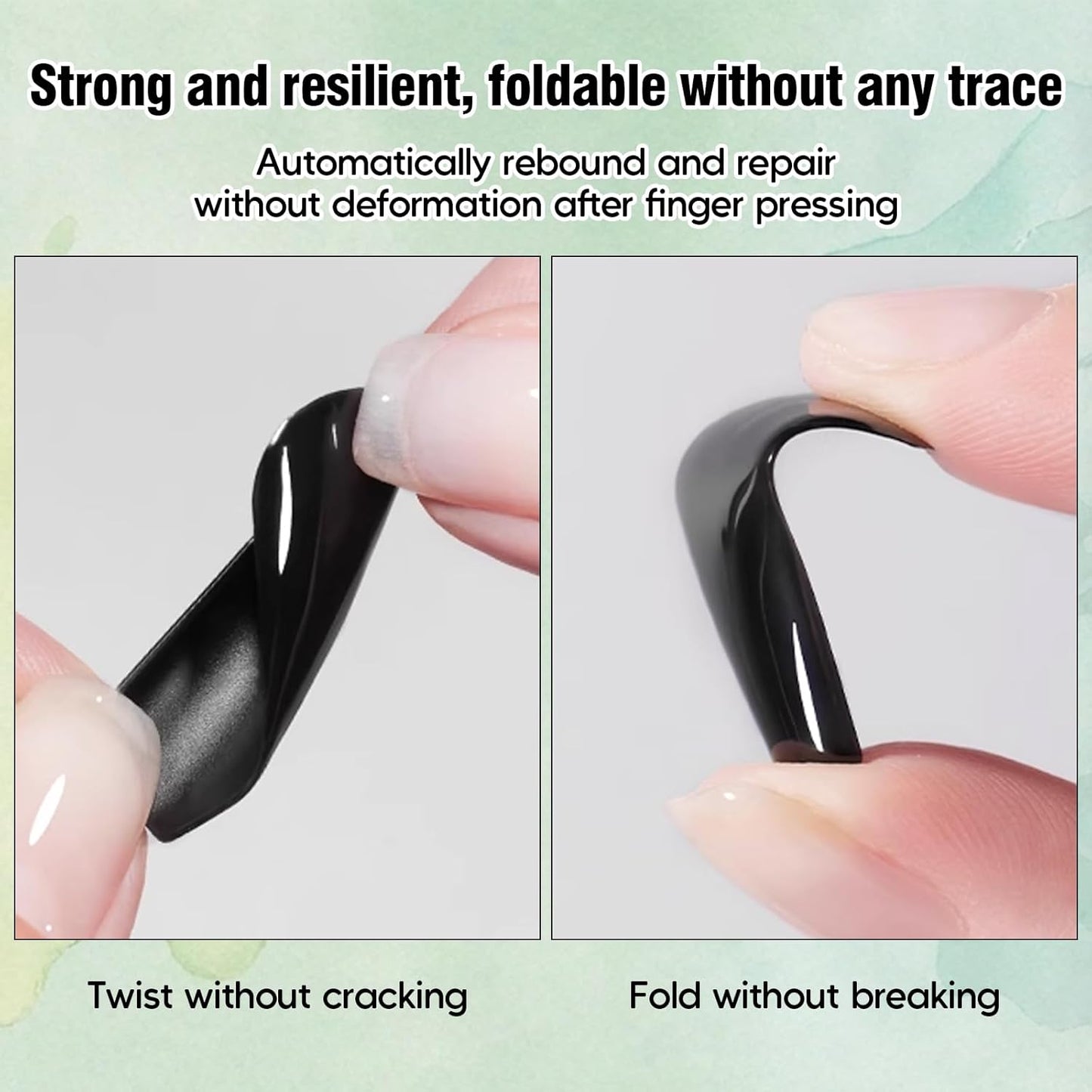 ADHERE 15ML Gel Top Coat,No Wipe Press-on Nail Soft Top Coat Nail Polish for Wearable Nails, Long Lasting with Memory Repair Function, UV Light Cured.