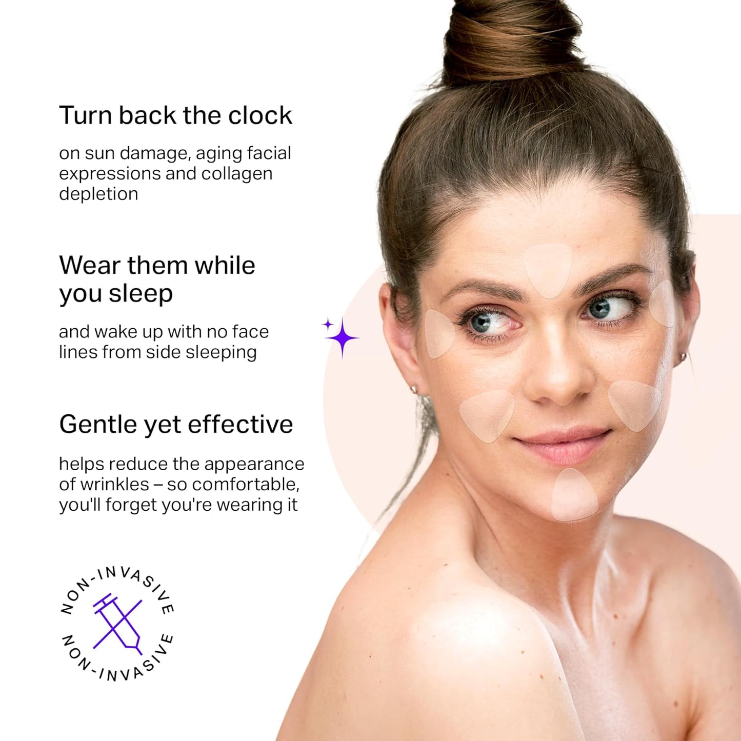 BLUMBODY Face, Forehead Wrinkle Patches – Mini Anti-Wrinkle Facial Patches for Eyes, Mouth, Forehead – Triangle Non-Silicone Face Tape for Elevens, Crows Feet and Fine Lines – 160 Facial Patches