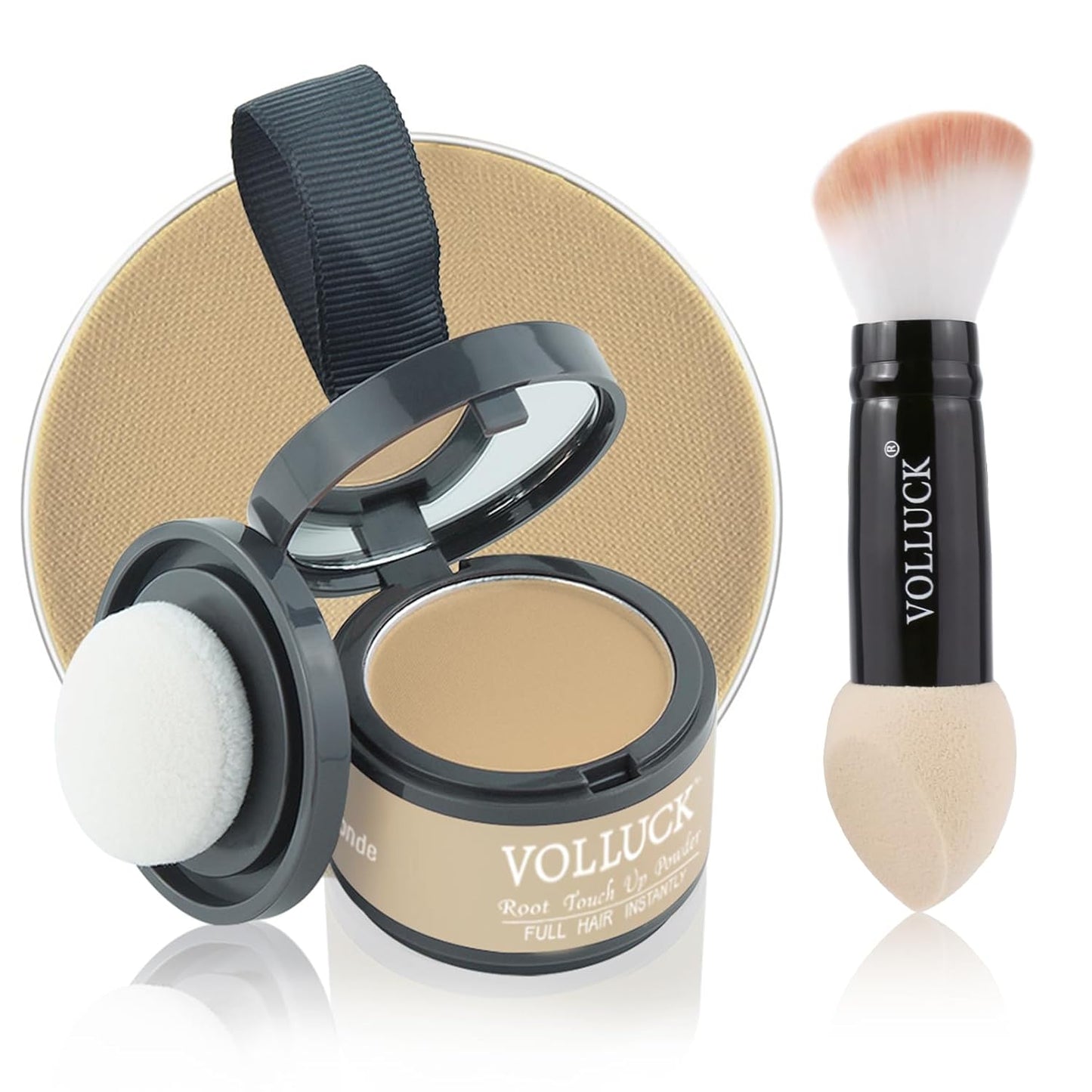 Root Touch Up Hair Powder, Instantly Gray Hair Root Cover Up Hairline Powder, Hair Concealer For Women and Men (A-Medium Blonde, 2PC)