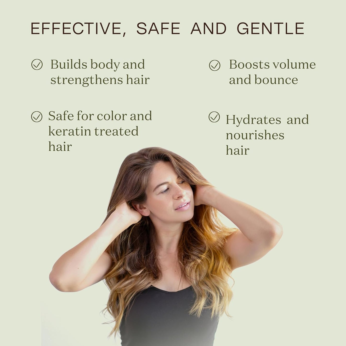 Non Toxic Vegan Volumizing Conditioner with Organic Ingredients For Fine Hair - Strengthening Barley Protein and Argan Oil, Color Safe, Paraben & Gluten Free, Silicone & Sulfate Free