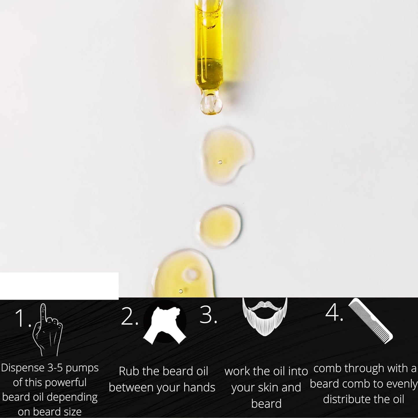 Premium Beard Oil Conditioner & Softener - Oriental Knight- 2 ounce - Beard Itch and Dry Skin Relief - Handcrafted from Natural Ingredients - Made in the USA