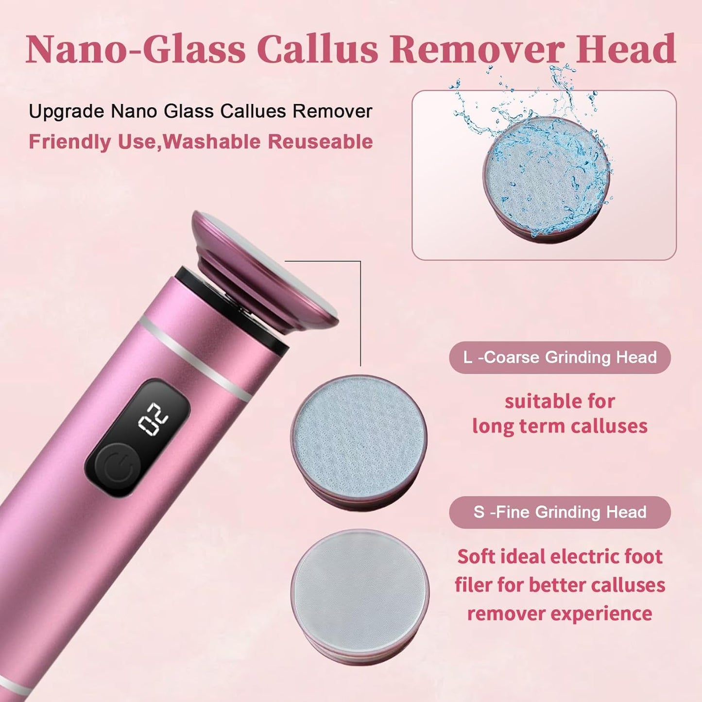 Electric Foot Callus Remover for Feet Pedicure Tools for Feet Callus Remover Foot File Electric Foot Callus Remover Pedicure Tools for Feet Foot File Callus Remover Foot Scrubber Dead Skin Remover