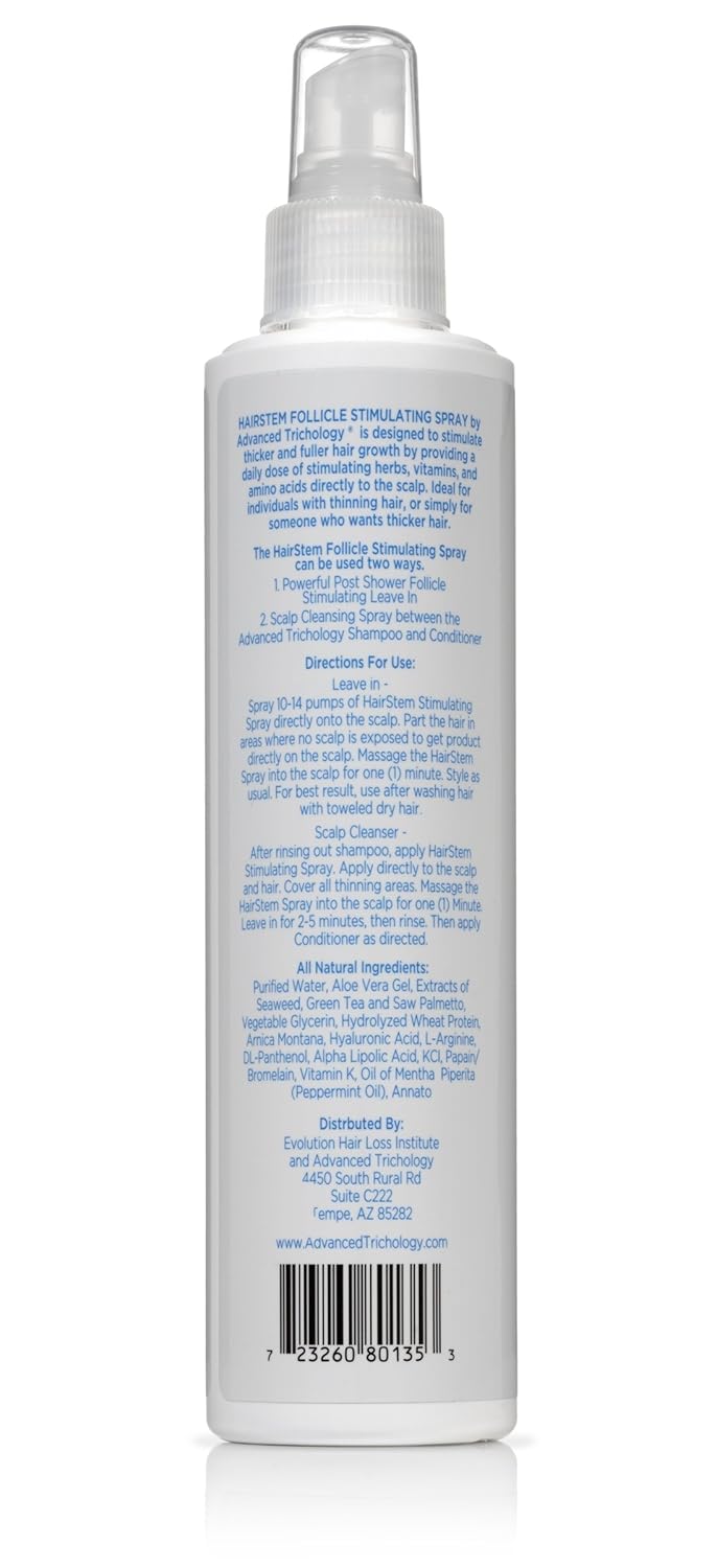 Advanced Trichology HairStem Follicle Stimulating Spray - Clinical Strength Hair Growth Stimulator - Biotin, Saw Palmetto, Hyaluronic Acid 8oz