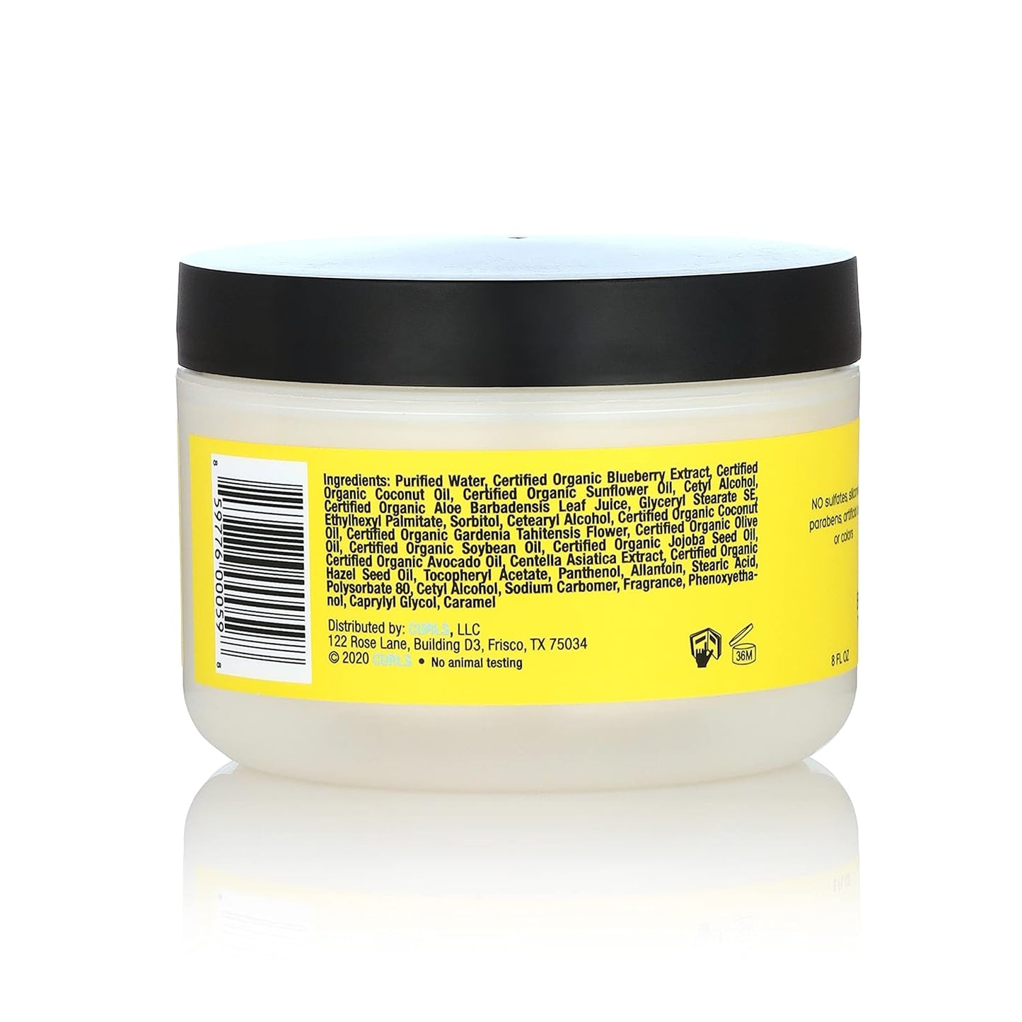 Curls Blueberry Bliss Twist-N-Shout Cream - 8 oz, for the Perfect Twist Outs and Braid Outs, for All Natural Types, Adds Sheen, Moisture, and Definition to Hair