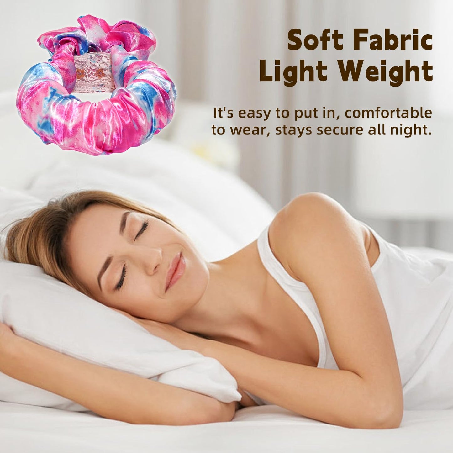 Heatless Hair Curler, Hair Curlers Overnight to Sleep In, Heatless Curling Scrunchie for Women Soft Silk Lazy Rollers Headband for Long Hair Overnight (Purple, 1PCS)