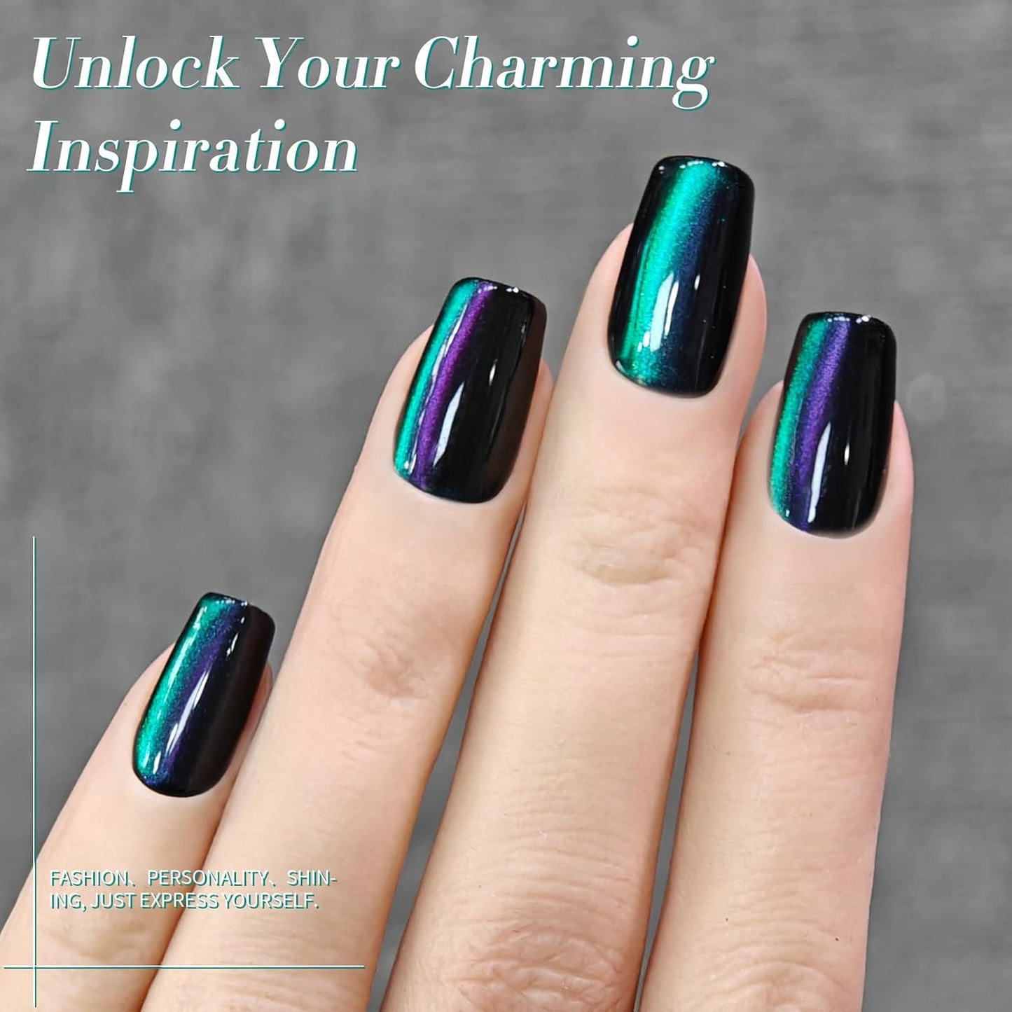 BORN PRETTY Cat Magnetic Gel Nail Polish,Chameleon Holorgraphic Cat Magnetic Eye Gel Polish Sway Sea Gel Polish