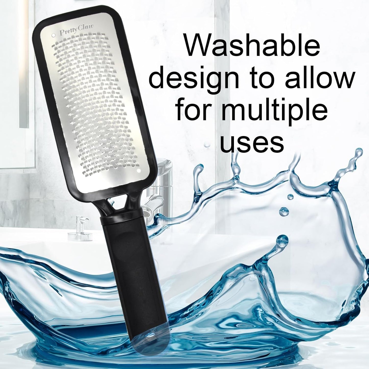 PrettyClaw | Foot File Callus Remover for Feet Care Pedicure Professional Foot File Filing Rasp Scrubber Tool Removes Dead Skin Salon and Spa Quality Black