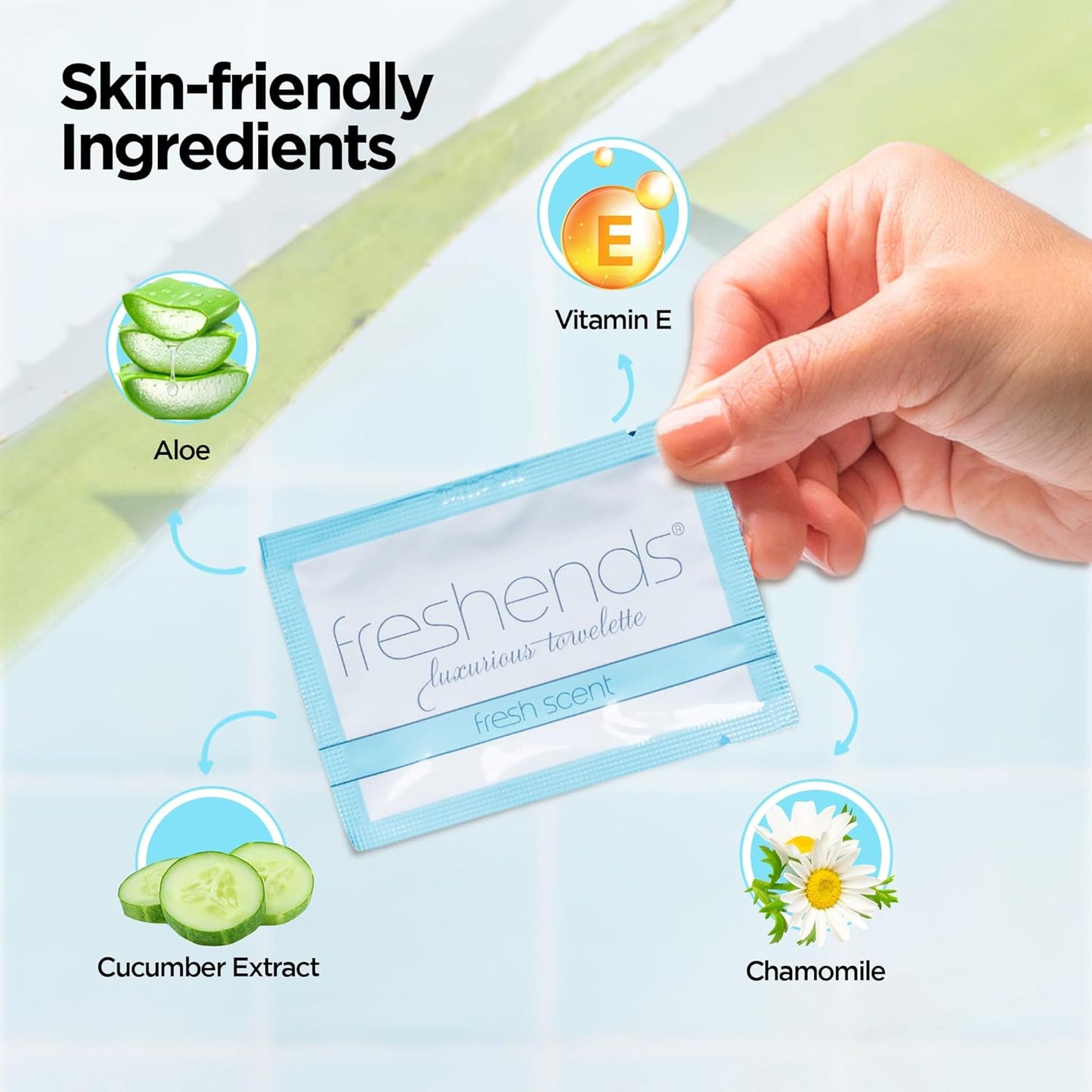 Freshends Flushable Individually Wrapped Wipes – Guest Bathroom Essentials for Weddings, Restaurants, Bars & Clubs – Travel-Size, Disposable