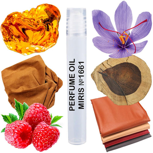 MIRIS Perfume Oil No. 1661, Inspired by Tuscan Leather, Long-Lasting Unisex Roll-On For Women and Men, Rollerball 0.34 Fl Oz / 10 ml