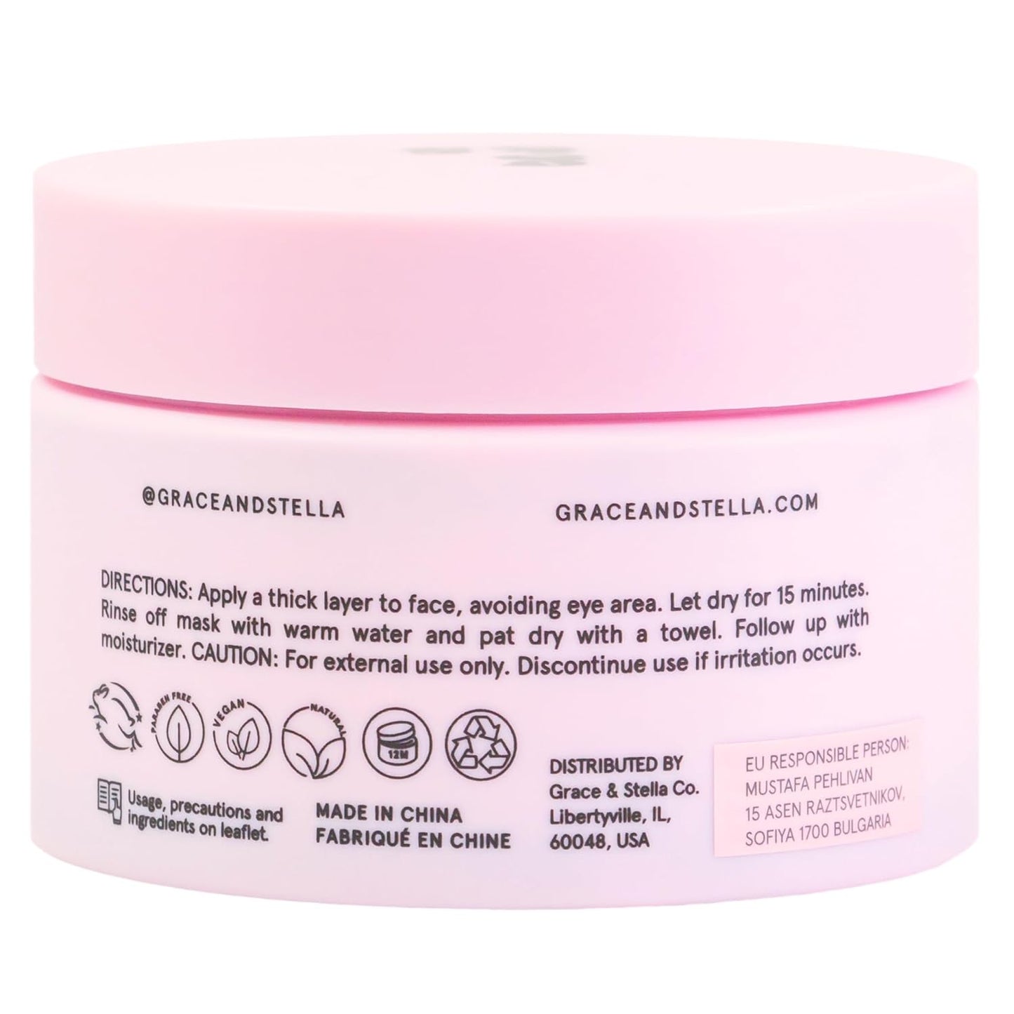 grace & stella Dead Sea Mud Mask (120ml) - Vegan Detox Dead Sea Mask - Mud Masks For Face And Body Mask - Mud Face Mask For Oily Acne, Blackheads