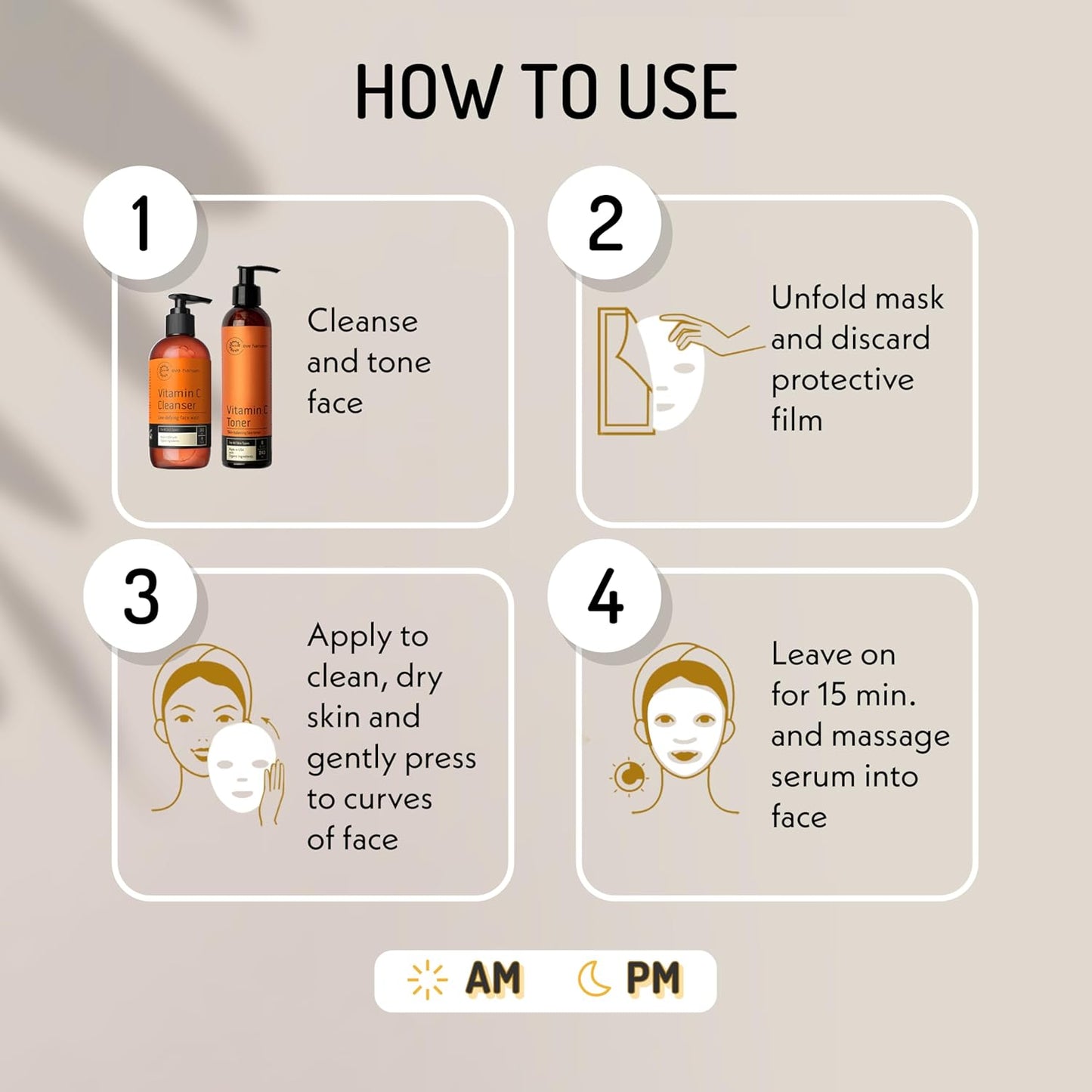 Eve Hansen Collagen Face Mask Sheets Set of 5 – Hydrating & Nourishing Care for All Skin Types – With Hyaluronic Acid, Tangerine Peel, Blueberry Extract & Spinach Leaf