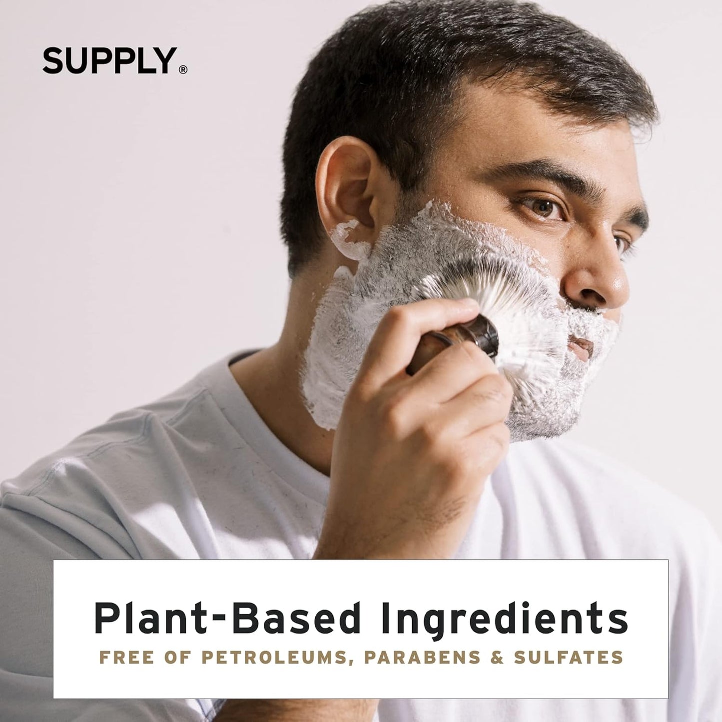 SUPPLY - Ultra Lather Shaving Cream - White Birch & Sage - Lathering, Mens Shaving Cream - Hypoallergenic, Naturally Soothing, Noncomedogenic - Protects Against Razor Burn and Irritation - 3.4 Oz Jar