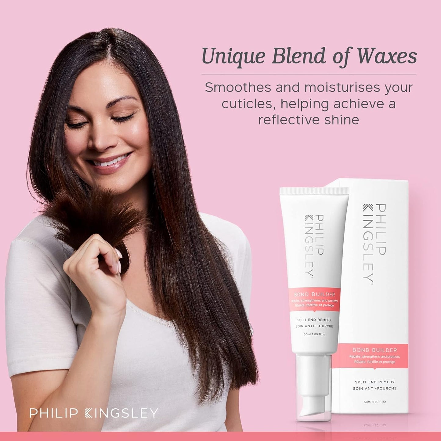 PHILIP KINGSLEY | Bond Builder Split End Remedy | Repairs and Seals Split Ends | Treatment for Damaged Hair | Protects and Strengthens Strands | 1.69oz