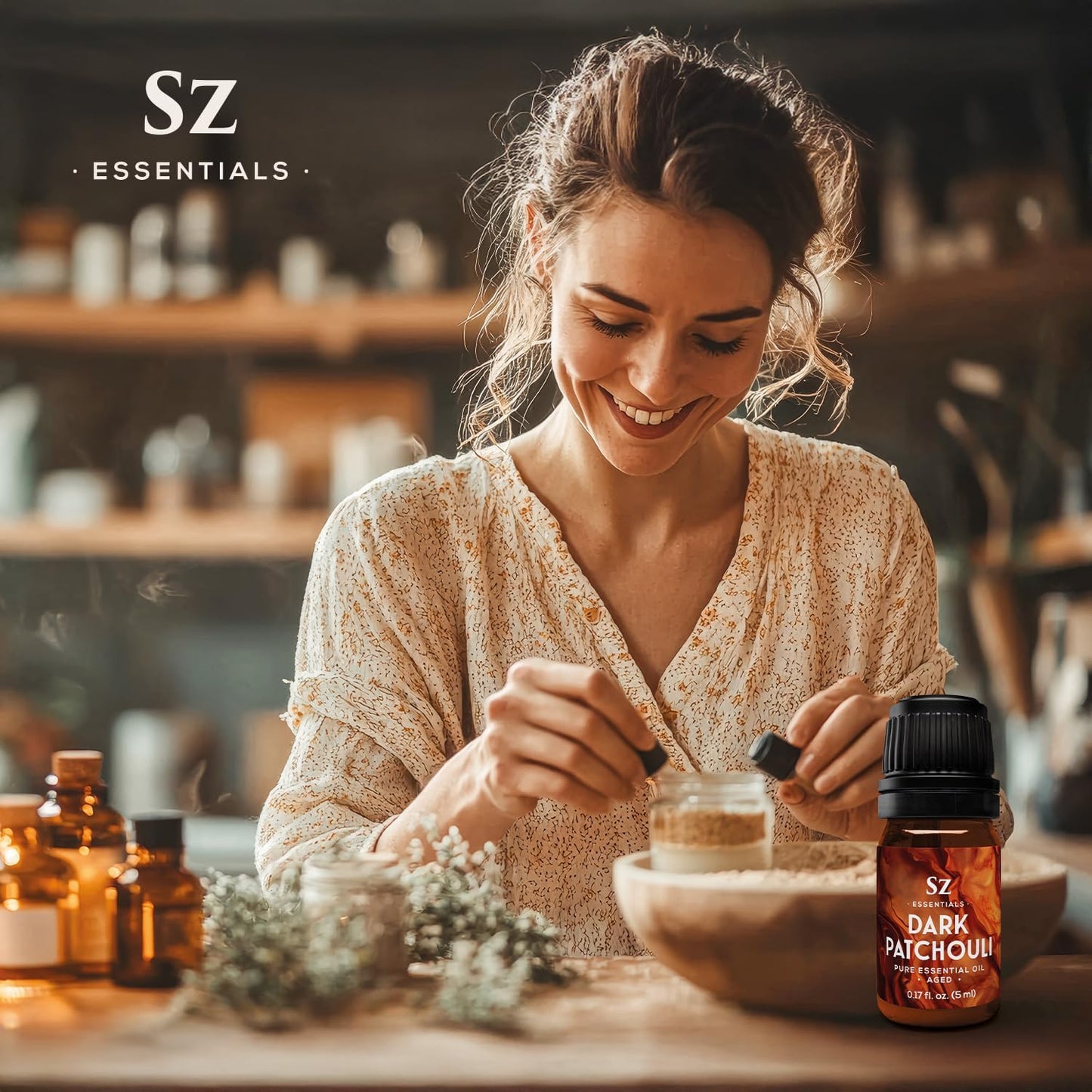 – 5-Year Aged Dark-Patchouli – Premium Essential Oil – Deep, Earthy Aroma | 100% Pure for Aromatherapy, Wellness & Natural Perfumery – DIY | Therapeutic Grade & Vegan – 0.17 fl oz.