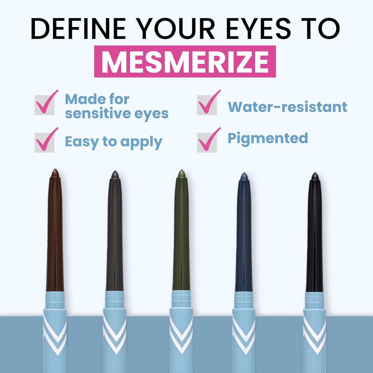 PrimeEyes Glide Eyeliner for Mature Women – Waterproof, Long-Stay and Mess-Proof – Gel Creme Texture, Discreet Sharpener and Effective Smudger (Emerald)