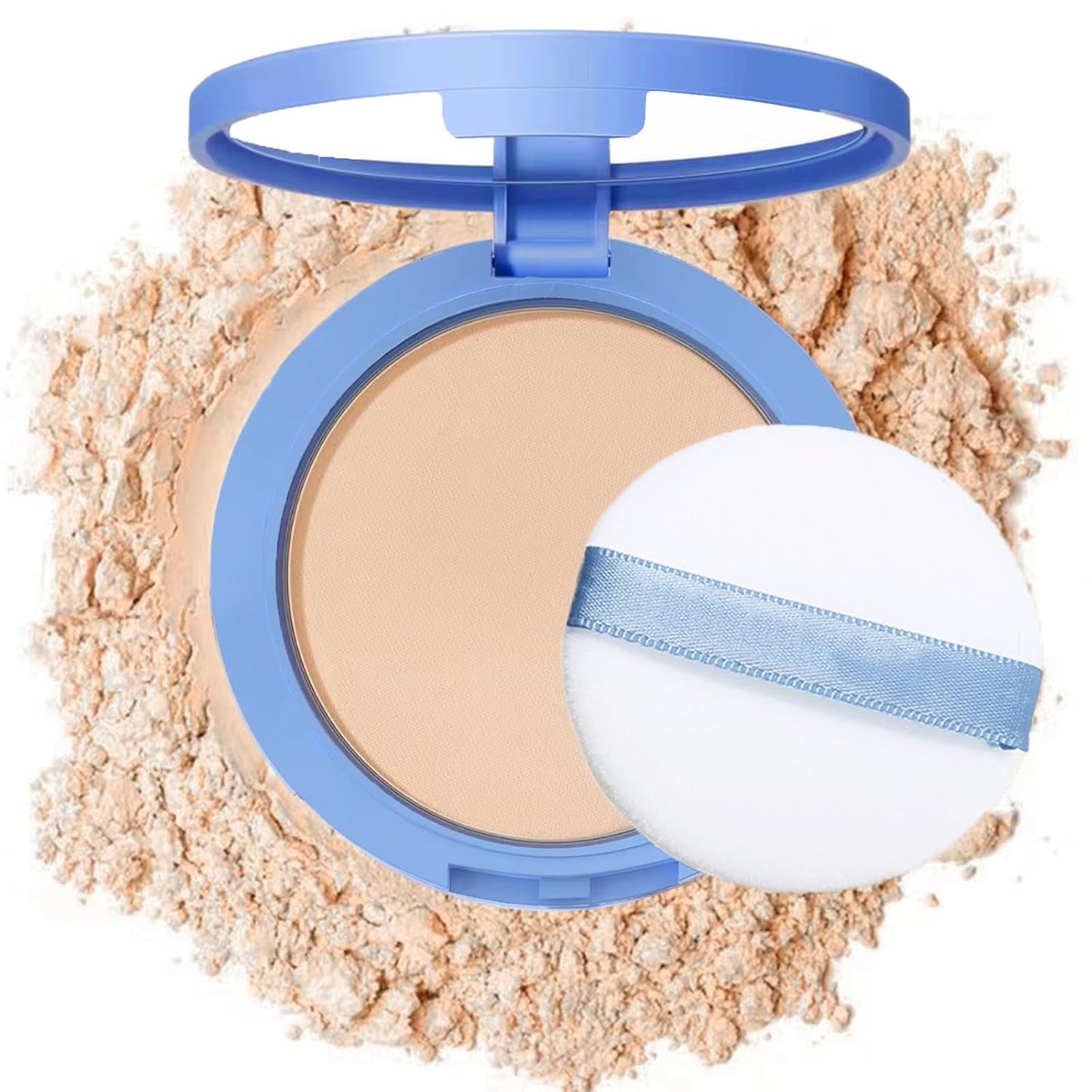 Oil Control Face Pressed Powder,Matte Smooth Flawless Setting Powder Makeup,Waterproof Long Lasting Finishing Powder,Cruelty Free Lightweight Face Cosmetics,0.35Oz (#1-CLASSIC IVORY)
