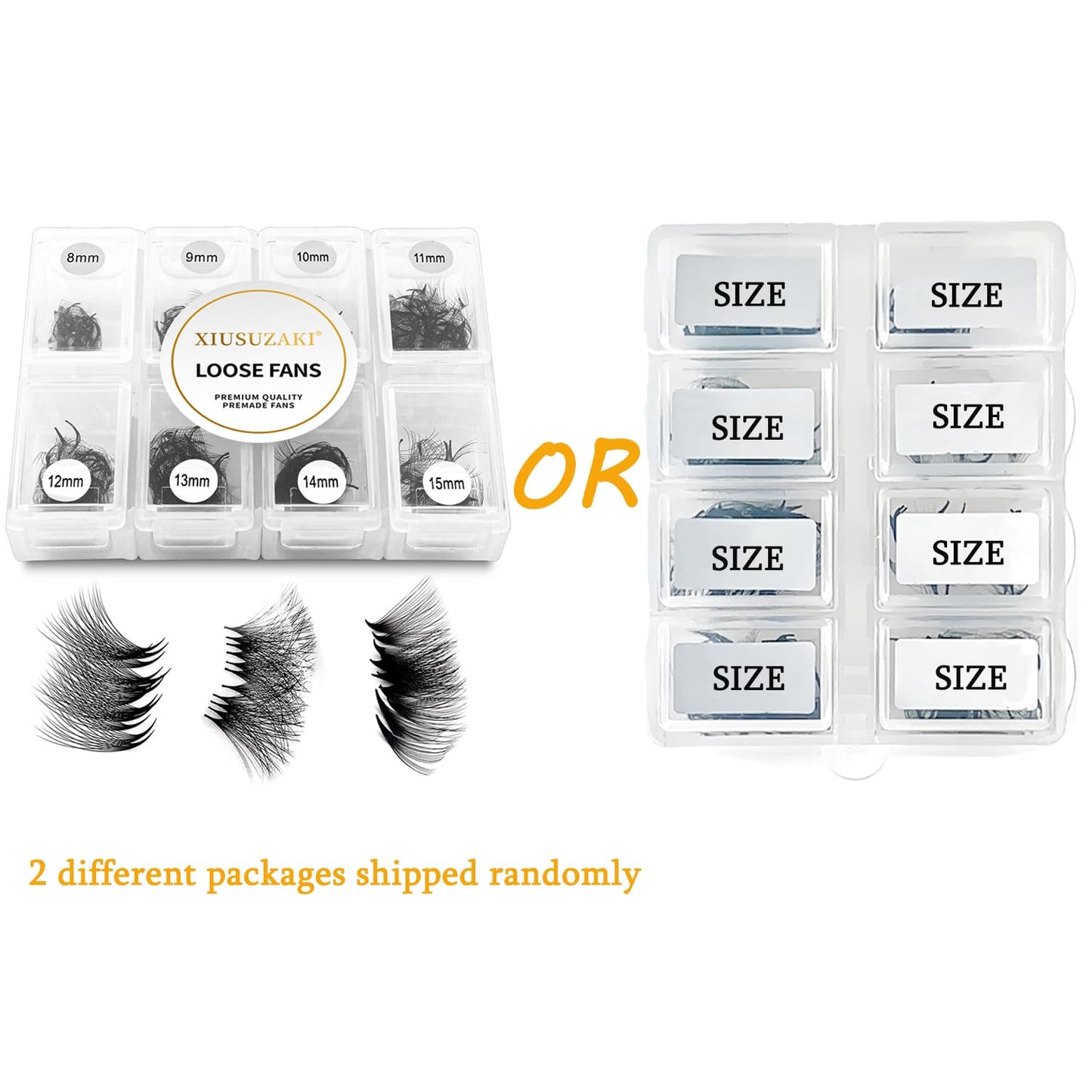 Premade Fans Eyelash Extensions 600 Fans 16D Volume Lash Extensions 0.03 Thickness Soft Fluffy Black False Eyelash