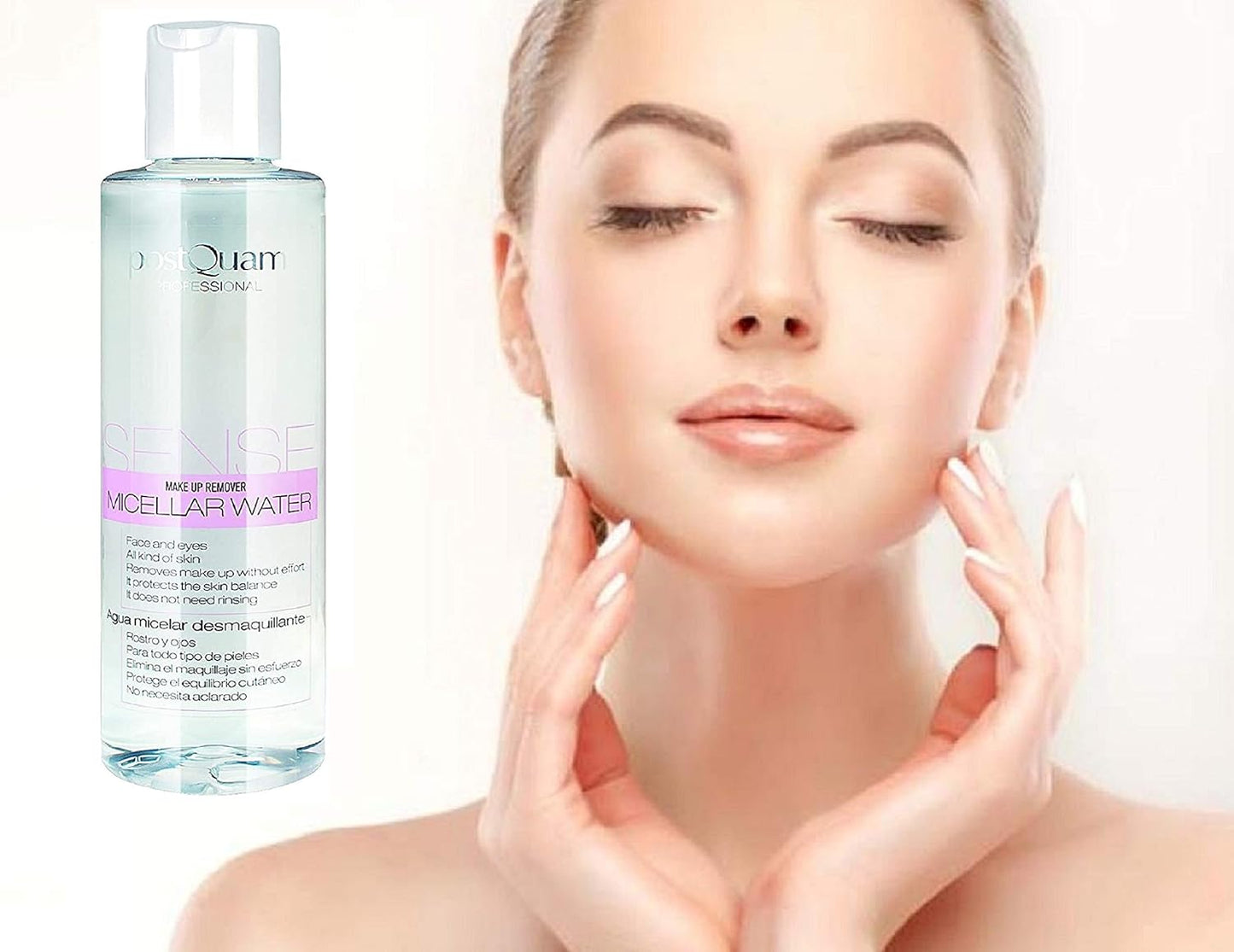POSTQUAM Professional Sense Cleansing Facial Micellar Water 200ml - Provides An Immediate Sense Of Comfort - Fresh Lotion For Cleansing And Removing Make-Up Residue – Skin Moisturizer