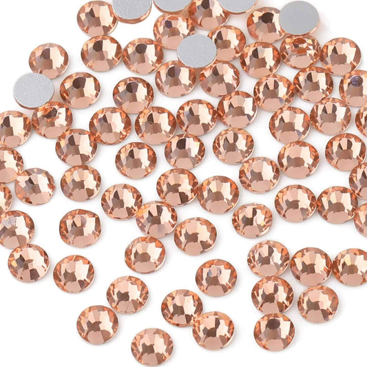 beadsland Flat Back Crystal Rhinestones Round Gems for Nail Art and Craft Glue Fix,Champagne (4.6-4.8mm) SS20/1440pcs