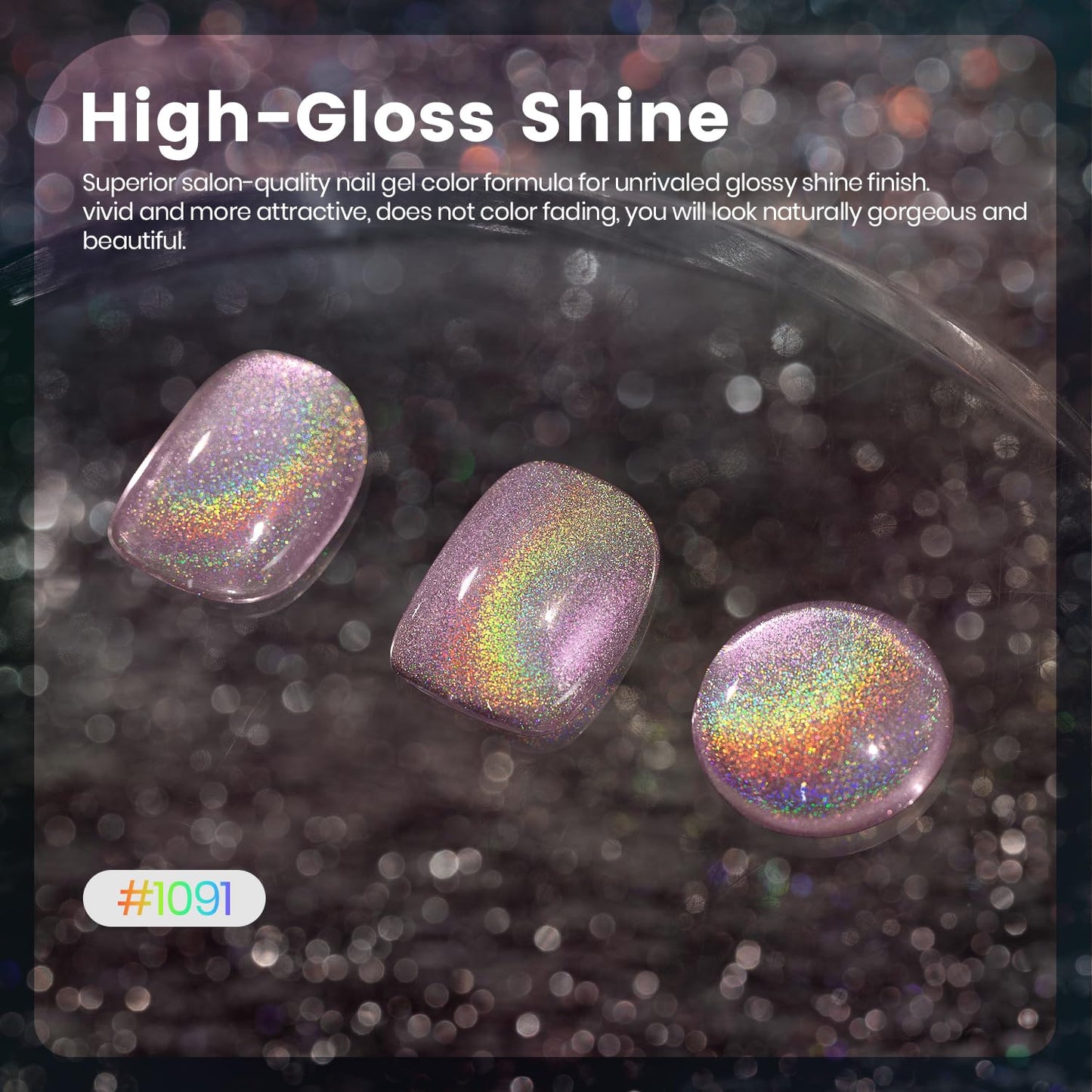 RARJSM Aurora Holographic Cat Eye Gel Nail Polish Purple Pink Laser Rainbow Iridescent Glitter Sparkle Cat Eye Gel Polish with Magnet Stick Soak off UV LED Curing Requires Home Salon Diy Nail Art