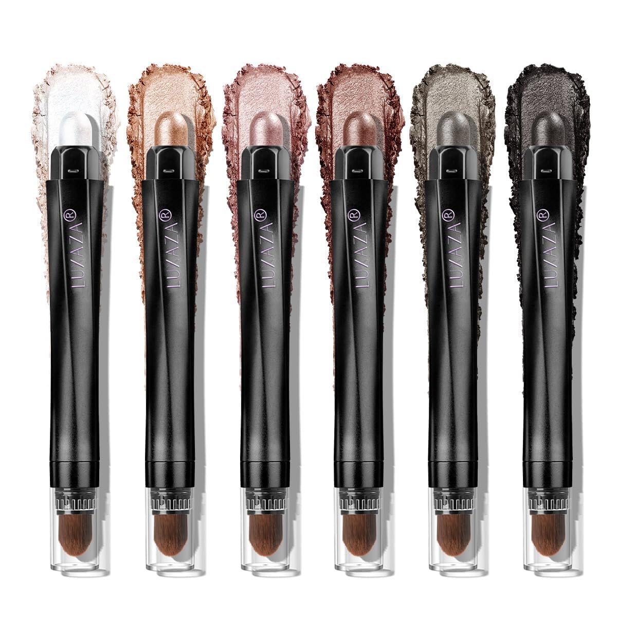 Classic 6PCS Neutral Eyeshadow Stick Makeup Set, Matte Cream Eye Shadow Eyeliner Brightener Pencil Crayon - Dusk Bloom