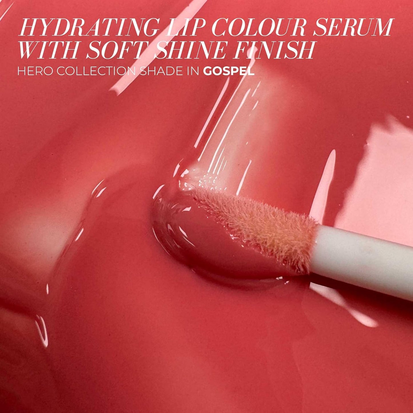 FITGLOW Beauty Lip Colour Serum | Hydrating Lip Gloss | Plumping Anti-Aging Lip Treatment | Natural Shine with Pomegranate Sterols & Collagen | Buildable Color for Dry Chapped Lips | Gospel - 10g