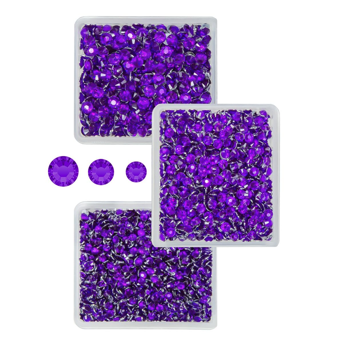 Mystique Purple Crystal Resin Rhinestones for Crafting Dark Purple Flatback Stones 3mm 4mm 5mm Diamonds Crystals Gems for Nails Face Eyes Makeup Tumblers Bottles Mugs DIY Crafts Clothes Shoes