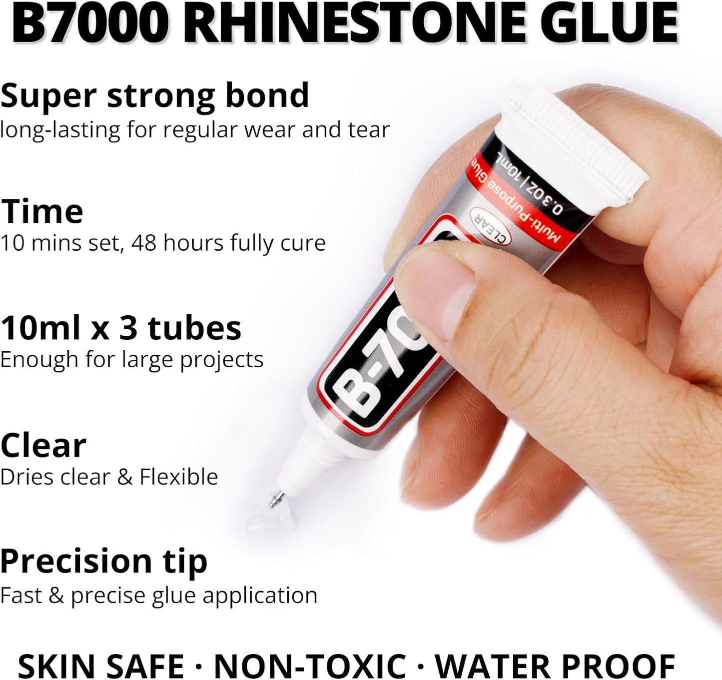 30000Pcs Resin Rhinestones for Crafting Bedazzling, Silver Clear Flatback Gems Crystals for Bedazzle Crafts Clothing Clothes Fabric, Flat Back Jewels Diamonds Mixed Sizes Bedazzler Kit with b7000 Glue