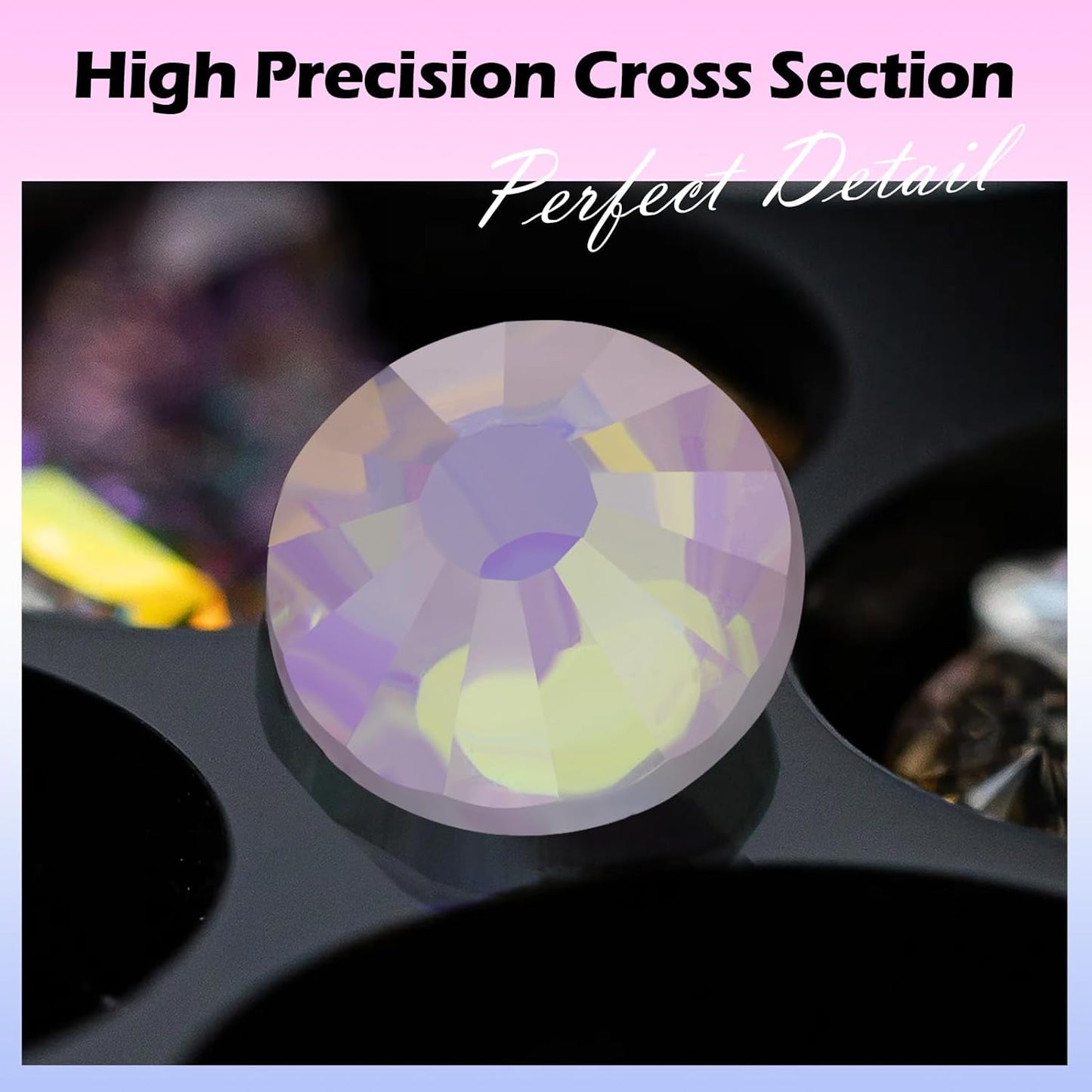 F Pink Flatback Rhinestones, Glass Rhinestones for Nail Art and Craft, Glue Fix, Loose Crystal Gemstones(F Pink, SS16, 1440pcs, 3.8-4.0mm)