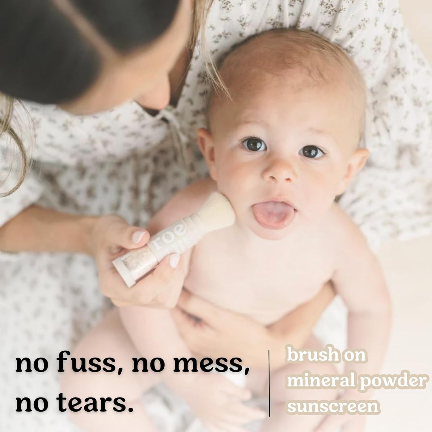 Roe Wellness- Kids SPF 50 Brush On Mineral Sunscreen Powder EWG, Reef-Friendly, Easy to Apply for Kids, Babies & Parents
