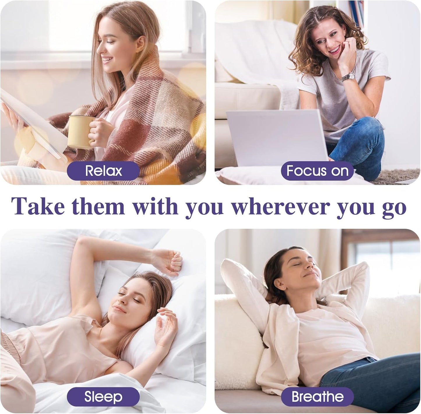 Essential Oil Roll On Set, Natural Aromatherapy Roll On, Relaxation Gift for Women and Men