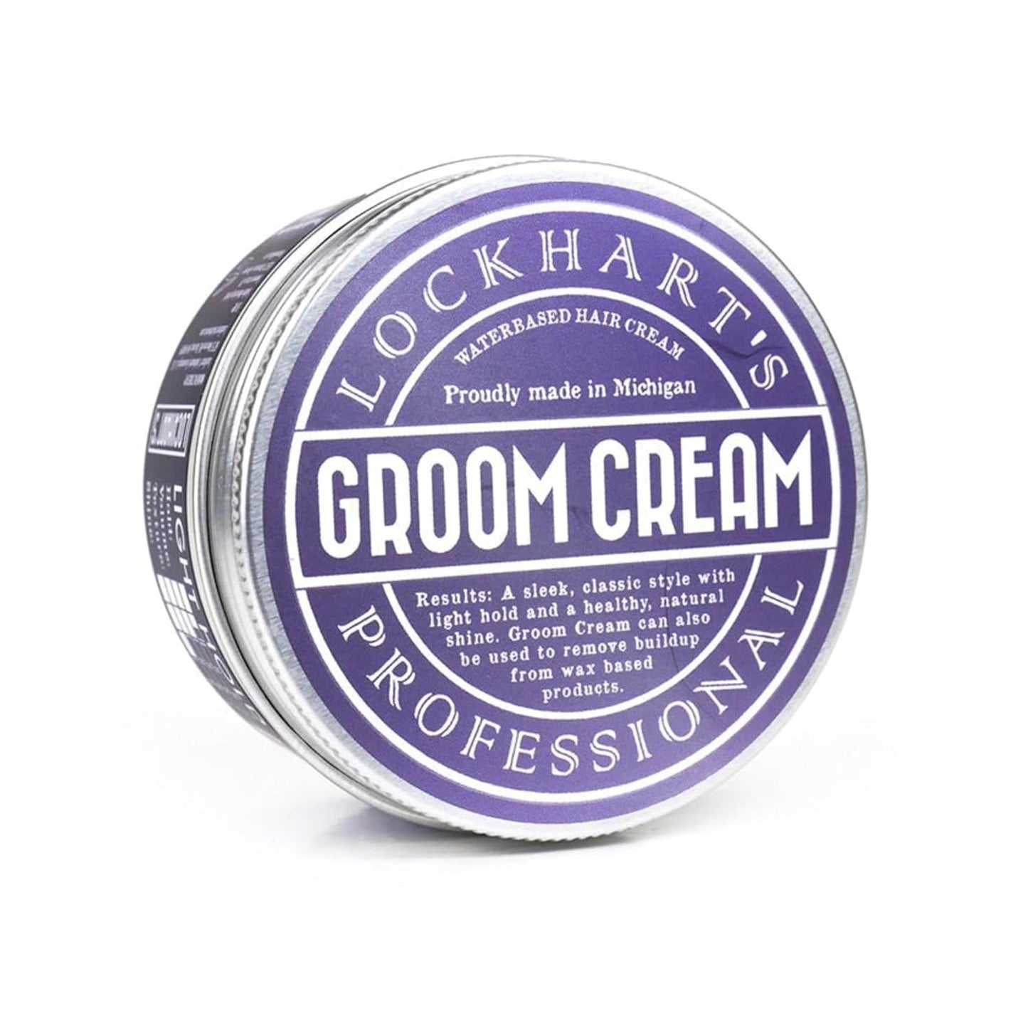 Lockhart’s Professional Groom Cream – Multi-Use Hair, Beard & Skin Cream – Light Hold, Natural/High Shine – Degreases Pomade Buildup, Conditions, Styles, Softens – Tangerine Bergamot Scent – 3.4 oz