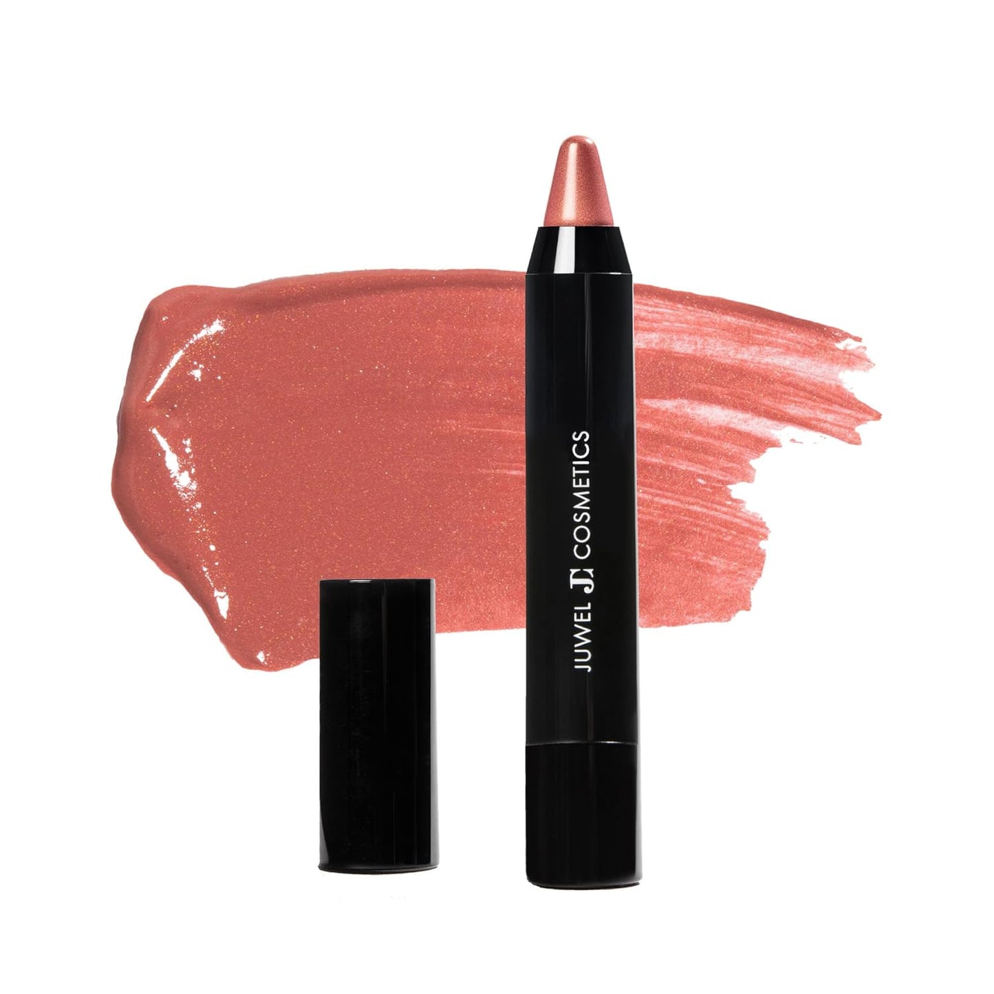 Juwel Cosmetics Retractable Lip Crayon, High Shine Long Lasting Lip Liner with Vitamins C & E, Shea & Cocoa Butter, Ultra Smooth Full Coverage Lipstick with Antioxidant Protection, Cognac